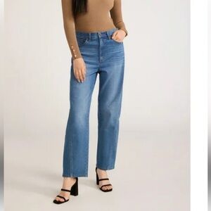 NWT Women’s Scoop Mid Rise Barrel Leg Jeans Size 8